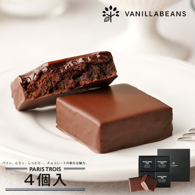 お中元 プレゼント ギフト スイーツ バニラビーンズ チョコレート パリトロ4個入 ギフト スイーツ ギフト プチチョコレートケーキ 詰め合わせ【あす楽】