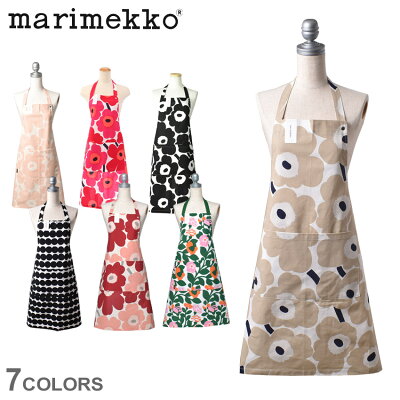 【メール便 送料無料】 マリメッコ エプロン MARIMEKKO ウニッコ 北欧柄 レディース キッチン 台所 グッズ 雑貨 ギフト プレゼント かわいい おしゃれ