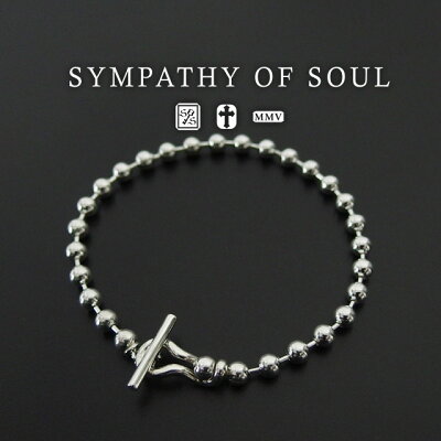 シンパシーオブソウル ボールチェーン Tバー ブレスレット - シルバー sympathy of soul Ball Chain T-Bar Bracelet メンズ レディース ユニセックス アクセサリー シンプル ギフト 【送料無料】 シンパシー オブ ソウル