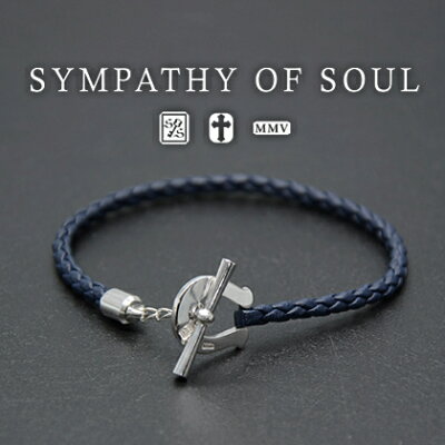シンパシーオブソウル ブレスレット ホースシュー メイン Horseshoe Leather T-Bar Bracelet - Silver ユニセックス sympathy of soul アクセサリー【送料無料】 プレゼント ギフト シンパシー オブ ソウル