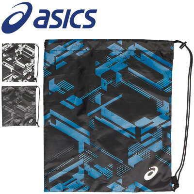 ジムサック バッグ アシックス asics LIMOライトサック M/スポーツバッグ 総柄 サブバッグ 小物入れ 着替え 鞄 ジム かばん/3033B544