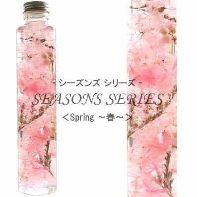 四季のハーバリウム 【Spring-春-】 〜 SEASONS SERIES 〜 紫陽花 タタリカ ペッパーベリー 内祝い 結婚祝い プリザーブドフラワー ギフト 観葉植物 楽天 インテリア雑貨 植物標本 オイル ウォーターフラワー 即納 バレンタイン