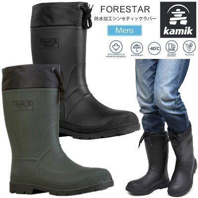 【正規取扱店】カミック kamik スノーブーツ カナダ製 防水 メンズ フォレスター FORESTAR ブラック カーキ 25-29cm 1600516 20FW wbt【靴】2011wannado