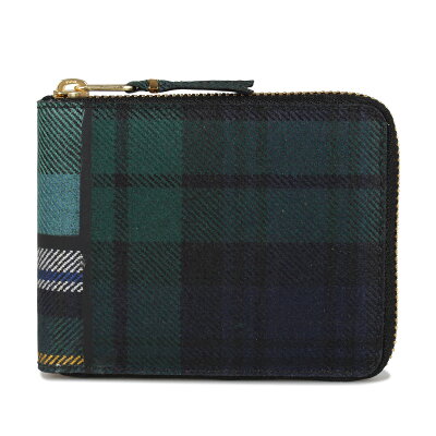 【最大1000円OFFクーポン】 COMME des GARCONS TARTAN PATCHWORK WALLET コムデギャルソン 財布 二つ折り メンズ レディース ラウンドファスナー グリーン SA7100TP