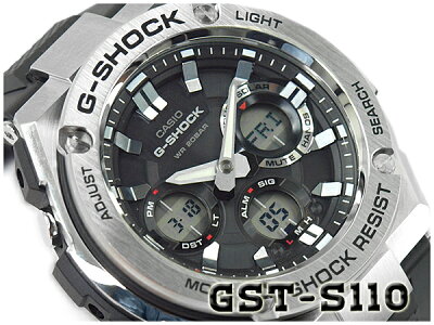 カシオ Gショック Gスチール CASIO G-SHOCK G-STEEL ソーラー アナデジ メンズ 腕時計 ブラック シルバー GST-S110-1ADR GST-S110-1A【あす楽】