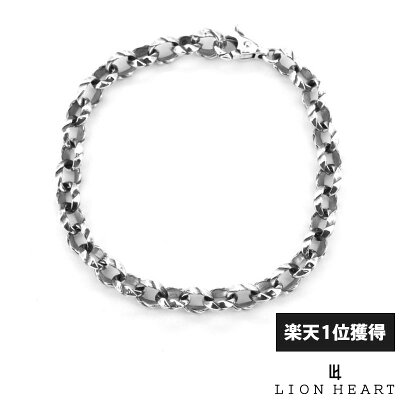 【最大2000円OFF&P10倍 MAX42倍】 ライオンハート ミディアム タテガミ ブレスレット シルバー925 メンズ ブランド チェーン チェーンブレスレット LION HEART