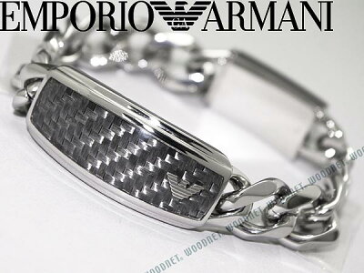 【人気モデル】EMPORIO ARMANI ブレスレット エンポリオアルマーニ イーグルロゴ シルバー×ブラック アクセサリー EGS1688040-19 ブランド/メンズ&レディース/男性用&女性用