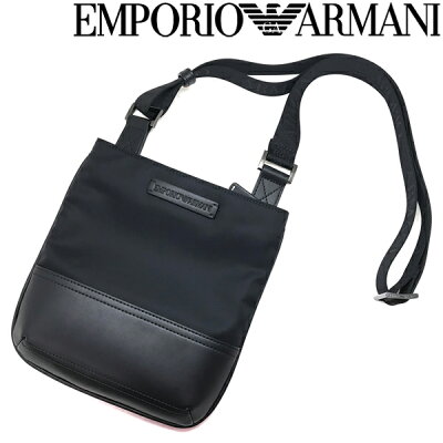 EMPORIO ARMANI ショルダーバッグ エンポリオアルマーニ メンズ&レディース メッセンジャーバッグ ロゴ レザー ブラック Y4M234-Y021J-81073 ブランド/バレンタインデー ホワイトデー プレゼント 就職祝い 男性 女性