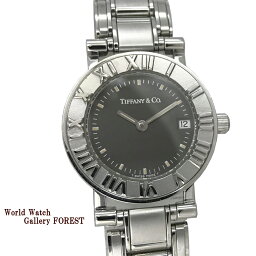 ティファニー 腕時計（レディース） ティファニー Tiffany＆Co アトラス クオーツ レディース 腕時計 グレー文字盤 Aランク