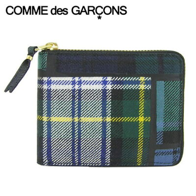 【2021-22秋冬新作】 コムデギャルソン/COMME des GARCONS ユニセックス 2つ折り財布/サイフ SA7100TP (グリーンチェック/GREEN) チェック/総柄/ウォレット/折財布/ラウンドファスナー/ラウンドジップ/小物/プレゼント/男女兼用/メンズ/レディース