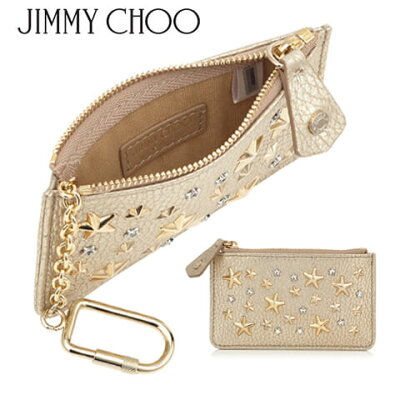 【2020春夏新作】 ジミーチュウ/JIMMY CHOO ユニセックス キーチェーン付コインケース NANCY WDS (LIGHT GOLD/ライト ゴールド) ナンシー/コインケース/ゴールド金具/プレゼント/誕生日/バレンタイン/クリスマス/レディース/男女兼用