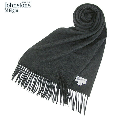 ジョンストンズ マフラー メンズ 【ポイント5倍】 ジョンストンズ Johnstons メンズ カシミア100％ 中判ストール マフラー WA000057 HA0700 CHARCOAL チャコール 無地 WA57 小物 ユニセックス 男女兼用