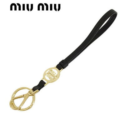 ミュウミュウ MIU MIU レディース キーリング CITY CALF 5PP166 2AIX NERO F0002 シティ カーフ キーホルダー キーチャーム スナップフック 小物 プレゼント 誕生日 パーティー バレンタイン クリスマス 【2022-23秋冬新作】