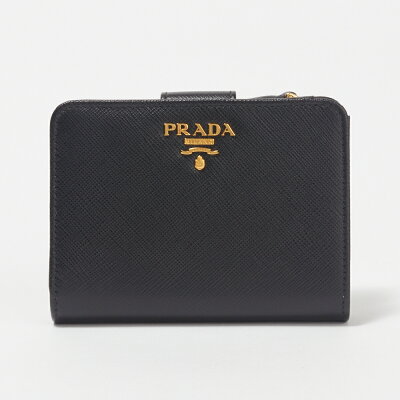 プラダ PRADA 折財布 【サフィアーノメタル:SAFFIANO METAL】 1ML018 QWA ブラック(F0002/NERO) 【skl】【qwa】【lbp】【lbb】