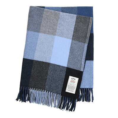 アヴォカ ブランケット ひざ掛け 【ラムウールスロー:LAMBSWOOL THROWS】 142×100cm THROW KNEE SIZE DENIM AVOCA 【hkc】