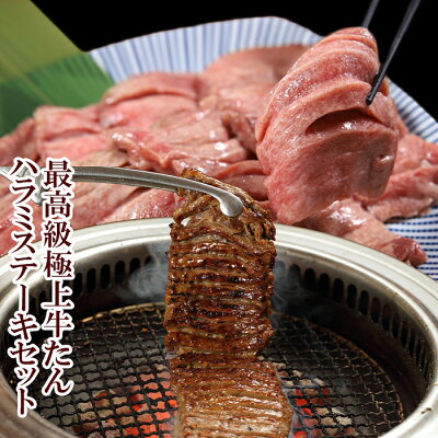 最高級 極上 牛たん 500g ハラミステーキ 1kg 厚切り たん元 スライス 切り目入り やわらか 冷凍 高級 肉プレゼント 宮城 仙台 お土産 おすすめ 1キロ 味付き 焼肉 焼き肉 ステーキ 送料無料 年末グルメ 年越グルメ