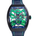 フランクミュラー 腕時計（メンズ） フランク・ミュラー FRANCK MULLER ヴァンガード 7デイズ パワーリザーブ スケルトン 限定品 V45S6 SQT TT NR BR BL L E グリーン文字盤 新品 腕時計 メンズ