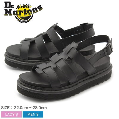 送料無料 DR.MARTENS ドクターマーチン サンダル ブラック イェレナ サンダル YELENA SANDAL 23800001 メンズ レディース 靴 シューズ マーチン ブランド レザー カジュアル シンプル ストラップ ベルト 人気 定番 厚底 黒 おしゃれ 外出 旅行 軽量