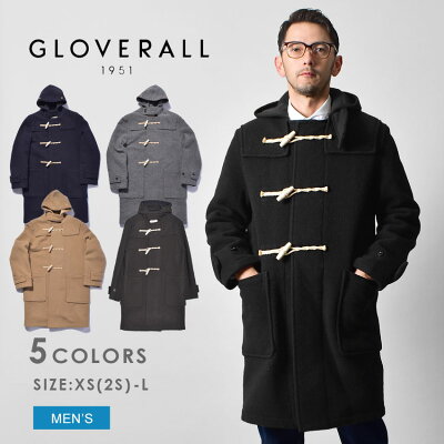 GLOVERALL グローバーオール コート モンティダッフルコート MONTY DUFFLE COAT 5750 52 メンズ ブランド コート ダッフル ダッフコート アウター 長袖 上着 機能性 保温性 防水性 耐久性 黒|slz|