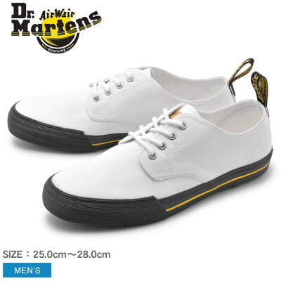 【クーポン配布中】DR.MARTENS ドクターマーチン スニーカー ホワイト プレスラー PRESSLER R24578100 メンズ 靴 シューズ ブランド キャンバス カジュアル ローカット 定番 白 誕生日 プレゼント ギフト