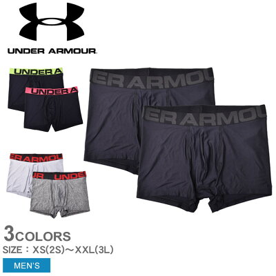 アンダーアーマー アンダーウェア メンズ TECH 3IN 2PACK UNDER ARMOUR 1363618 パンツ ショーツ ブランド トレーニング スポーツ ロゴ スポーティ 下着 2枚 セット アメカジ ストレッチ 通気性 ブラック 黒 グレー ピンク