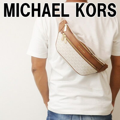 マイケルコース MICHAEL KORS バッグ メンズ レディース ショルダーバッグ ボディバッグ ウェストバッグ レザー モノグラム 35T9GY9N8B-VANIL ブランド 人気
