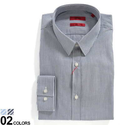 ヒューゴ ボス ワイシャツ メンズ HUGO BOSS ピンストライプ レギュラーカラー 長袖 ドレスシャツ コットン SLIM FIT ブランド Yシャツ スリムフィット イージーアイロン HBKEYS10212586