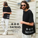 タトラス タトラス メンズ Tシャツ TATRAS ロゴ 裾 プリント クルーネック 半袖 MONTUNO 大きいサイズ 黒 ブランド トップス シャツ オーバーサイズ TRMTKE22S8026M